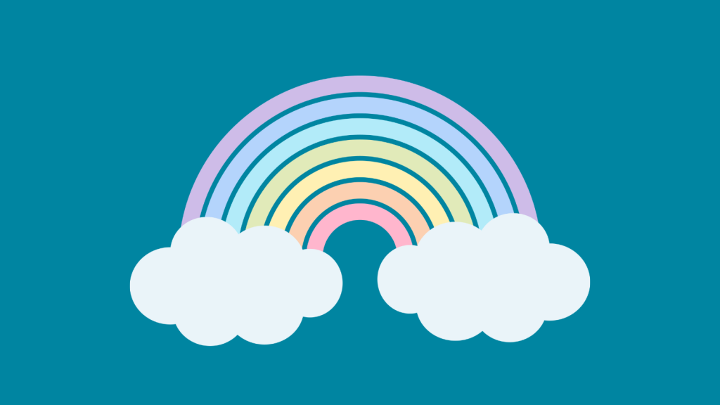 Somewhere over the rainbow (baby), skies are not always blue