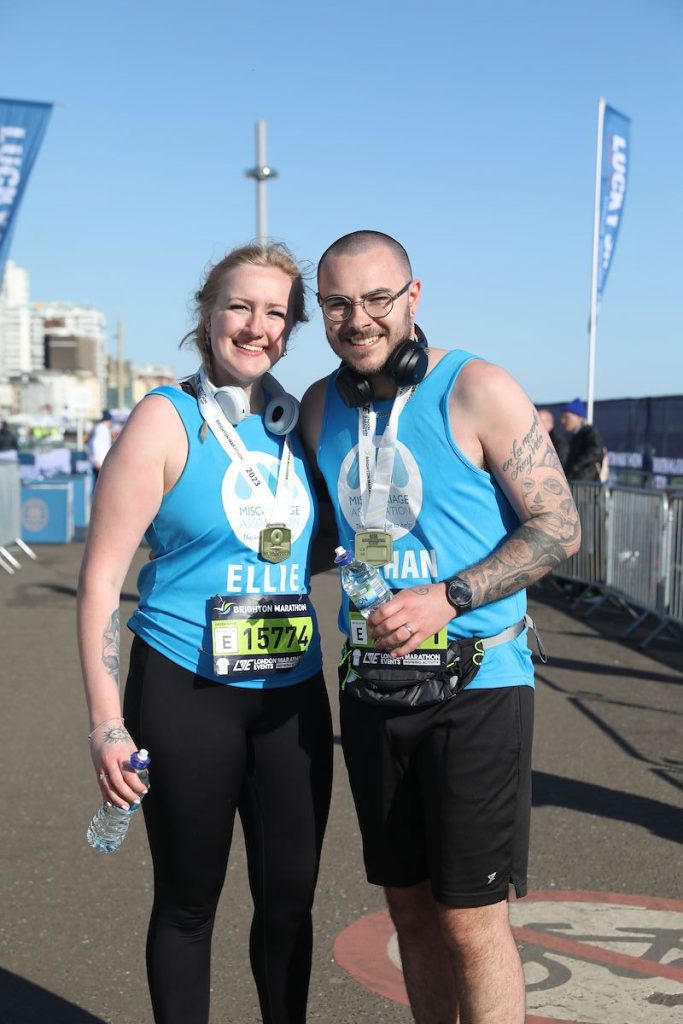 Ellie and Nathan run the Brighton Marathon