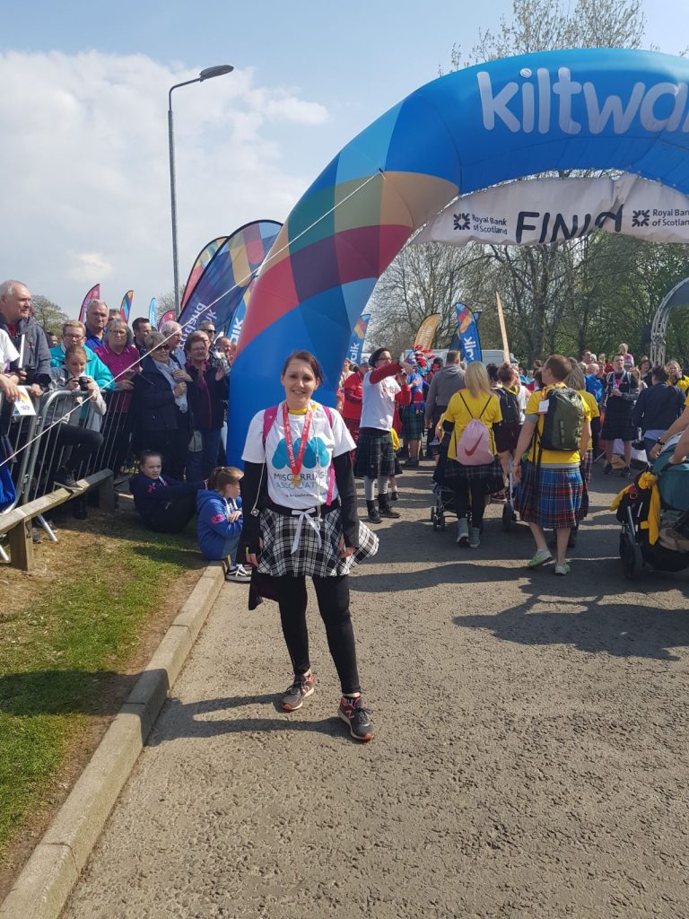 Nicola took part in the Kilt Walk