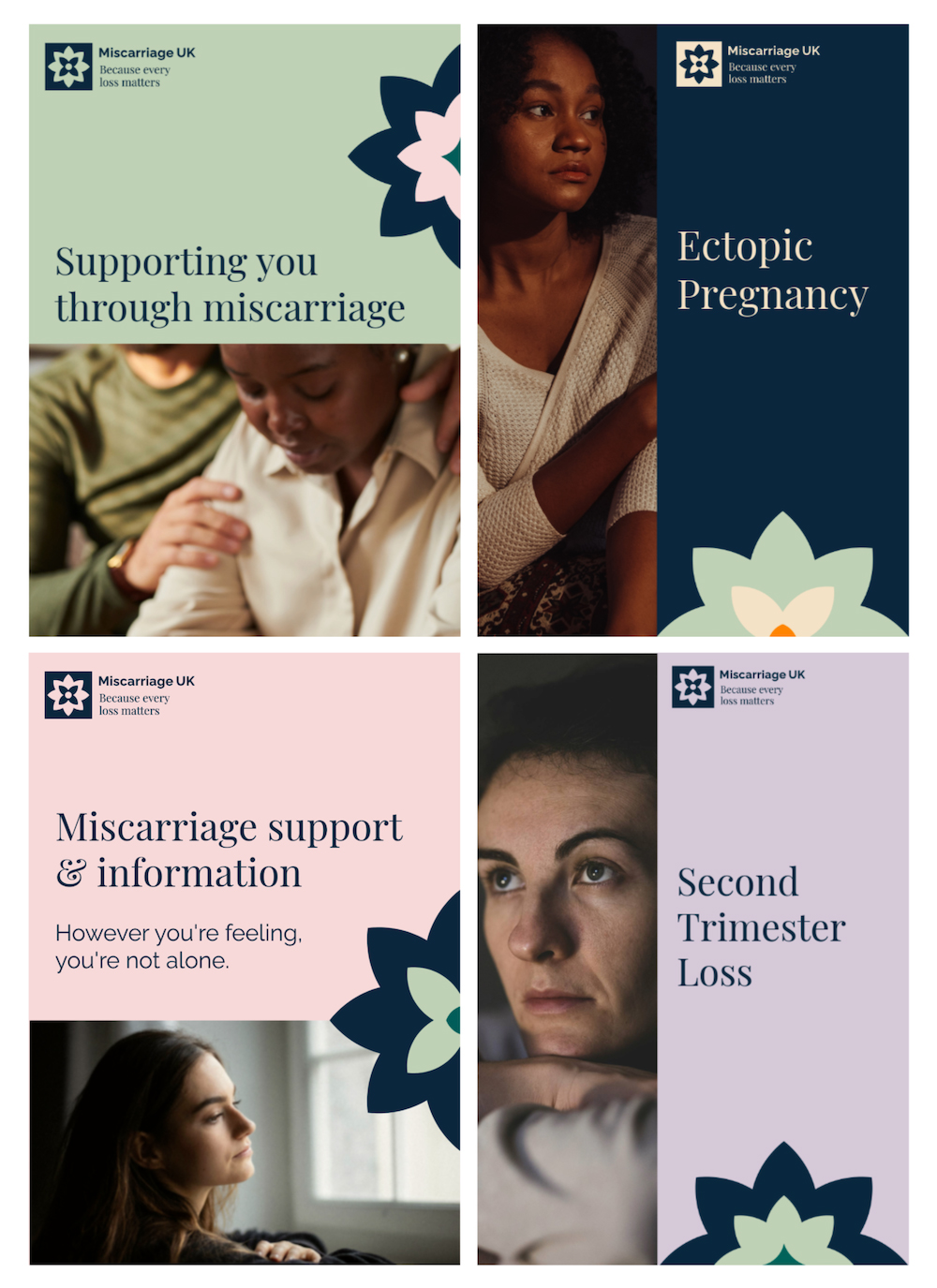 Selection Miscarriage UK support leaflets